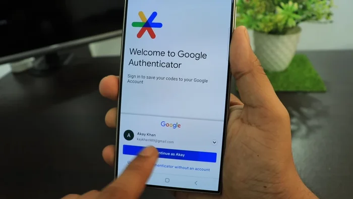 Seleziona l'autenticatore da aggiungere e clicca su "Continua".