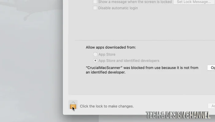 Assicurati che sia selezionata l'opzione che permette di scaricare app da App Store e da sviluppatori identificati.