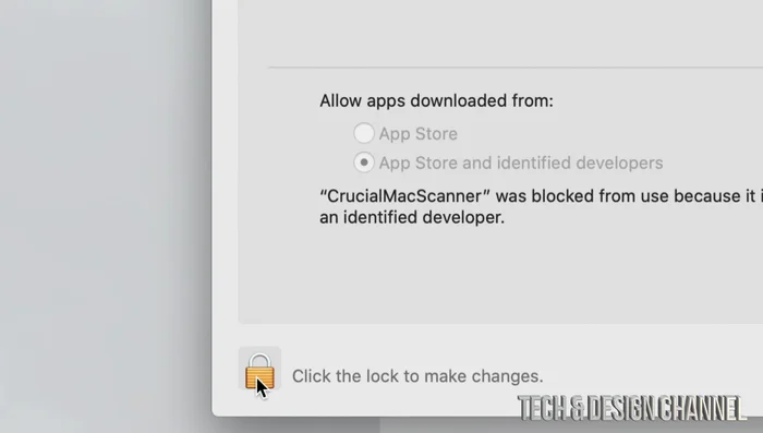 Assicurati che sia selezionata l'opzione che permette di scaricare app da App Store e da sviluppatori identificati.