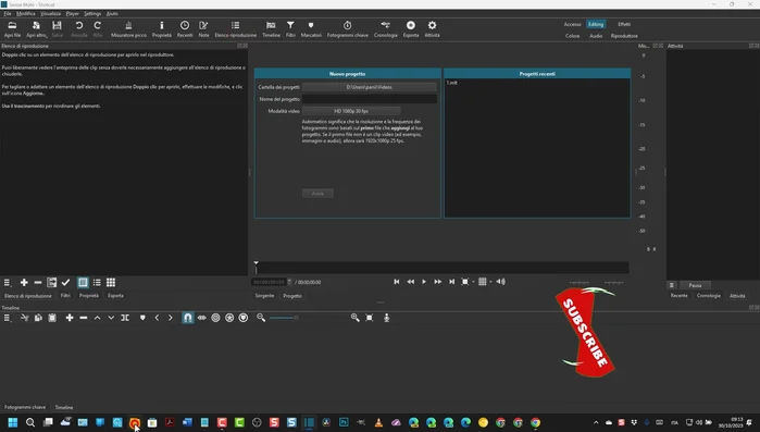 Posizionare le tracce audio nella timeline.