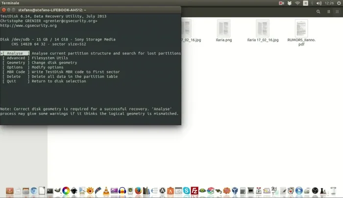 TestDisk identificherà il tipo di partizione. Seleziona il tipo corretto (es. Intel).