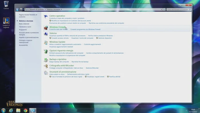 Se League of Legends non compare nell'elenco, clicca su "Consenti un altro programma", aggiungilo e spunta le caselle.