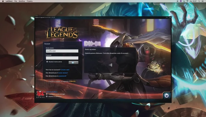 Riavvia League of Legends e verifica la connessione.