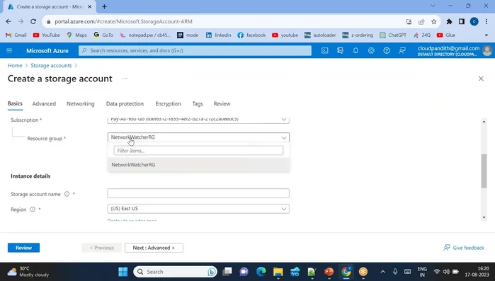 Creazione di un contenitore personalizzato nel blocco di archiviazione di destinazione (sincronizzazione).