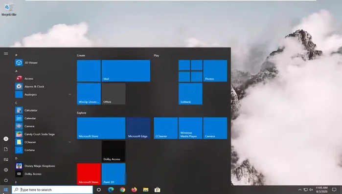 Selezionare l'icona a forma di ingranaggio (Impostazioni).