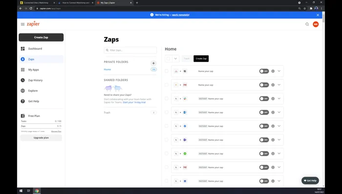 Clicca su 'Crea Zap'.