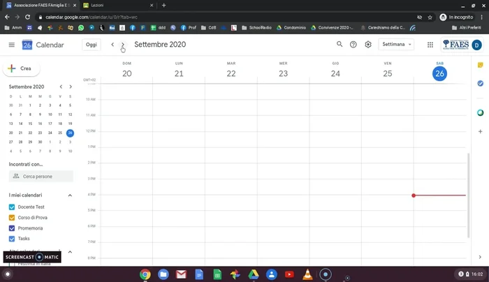 Modificare il titolo dell'evento per identificare la classe e l'argomento.