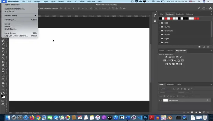Verifica le preferenze di Photoshop: vai su "Preferenze" > "Prestazioni"