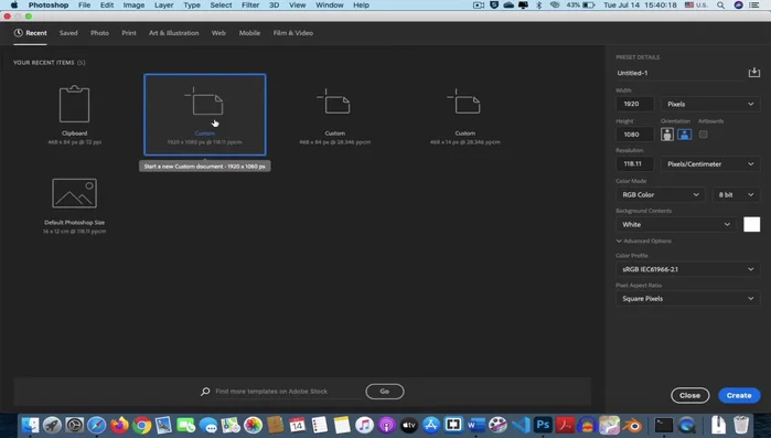 Crea un nuovo documento per testare le modifiche.