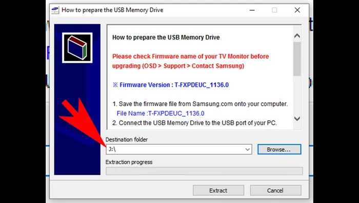 La TV dovrebbe rilevare l'aggiornamento dalla penna USB e avviare l'installazione.