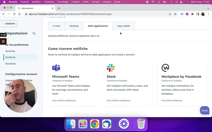 Configura la sincronizzazione email: connetti i tuoi provider di email per importare automaticamente le email precedenti.