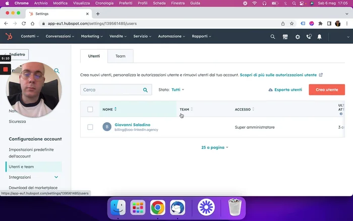 Gestisci gli utenti: crea utenti, assegna ruoli e gestisci le autorizzazioni.