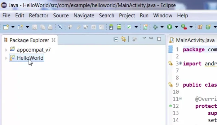 Avvio dell'emulatore Android e test dell'applicazione.