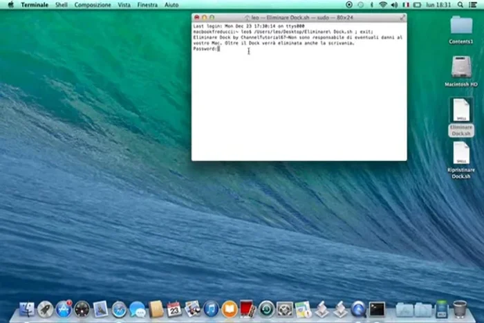 Il processo di eliminazione è automatico. Aspettare il completamento.