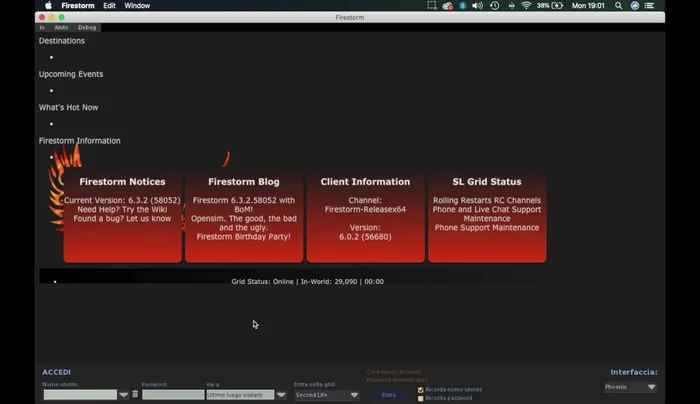 Inserire nome utente e password, quindi premere 'Entra'.