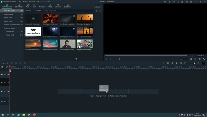 Utilizzare un'immagine in controluce (soggetto scuro, cielo chiaro).