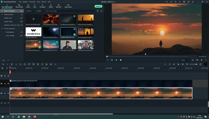 Aumentare il contrasto per evidenziare la silhouette del soggetto.