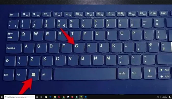 Premi la combinazione di tasti 'Win + G' per aprire la barra di gioco.