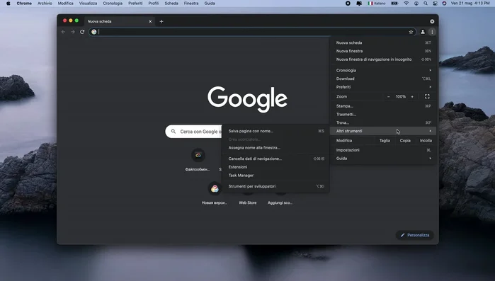 Ordina le attività per "Utilizzo memoria".