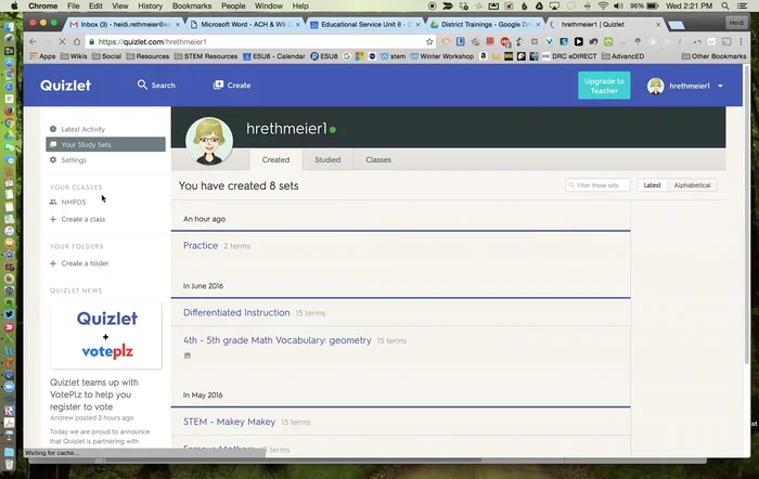 Crea il gioco. Il codice apparirà sullo schermo dell'insegnante; gli studenti accederanno a Quizlet Live usando questo codice.