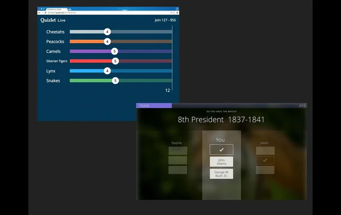 Inizia il gioco. Lo schermo dell'insegnante mostrerà il punteggio, mentre gli studenti vedranno le domande con risposte diverse. Solo un membro di ogni squadra ha la risposta corretta, quindi la comunicazione di squadra è essenziale.