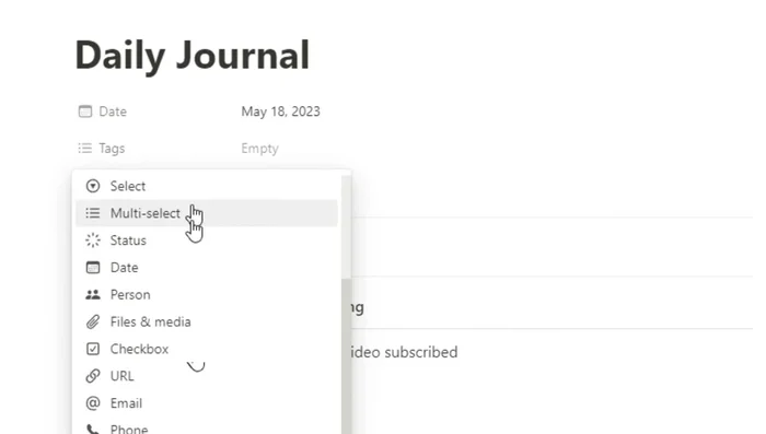 Aggiungi una proprietà "casella di controllo" ai modelli per contrassegnare i diari completati. Crea una vista separata per visualizzare solo gli elementi non completati.