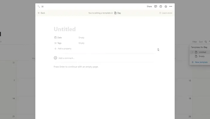 Crea un secondo modello chiamato "Riflessione Settimanale" con domande per la riflessione (es: tre cose di cui sono orgoglioso, cosa voglio fare diversamente la prossima settimana).