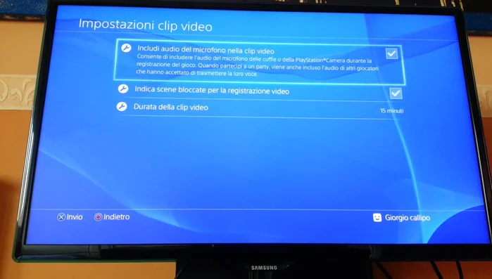 Per iniziare la registrazione, premi nuovamente il tasto "Share"