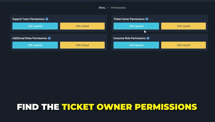 Seleziona il canale dei ticket nel menu a tendina e fai clic su "Invia".