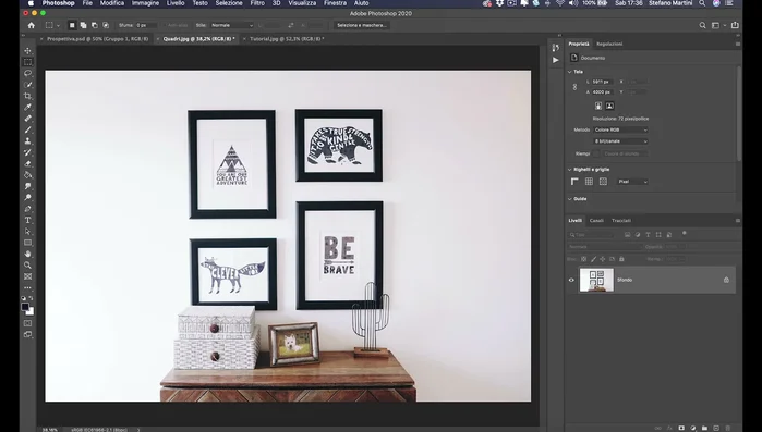 Copiare l'oggetto selezionato (Comando + C / Ctrl + C).