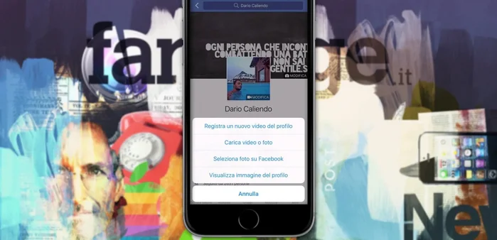Carica il video di 7 secondi nell'app ufficiale di Facebook come video profilo. Scegli una miniatura per l'anteprima.