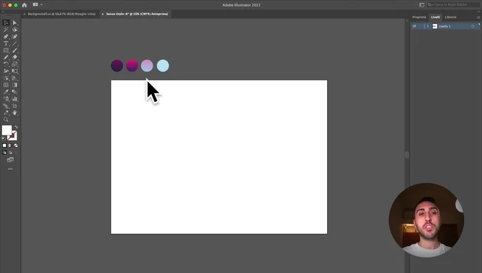 Creare diversi cerchi sfumati.