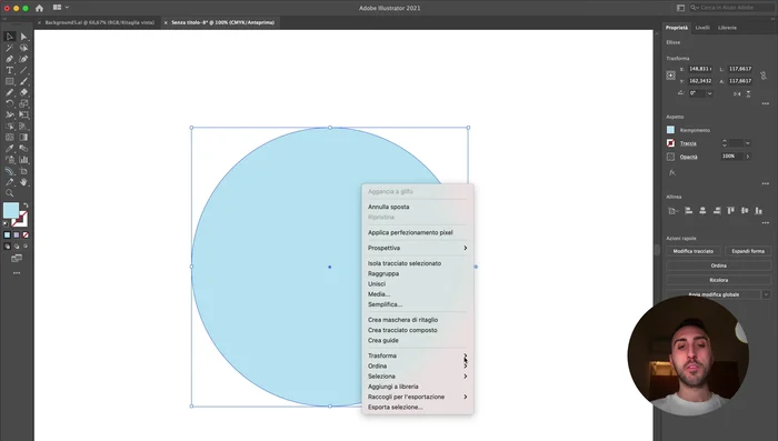 Aggiungere altri cerchi e ripetere il processo di fusione per aumentare la complessità dello sfondo.