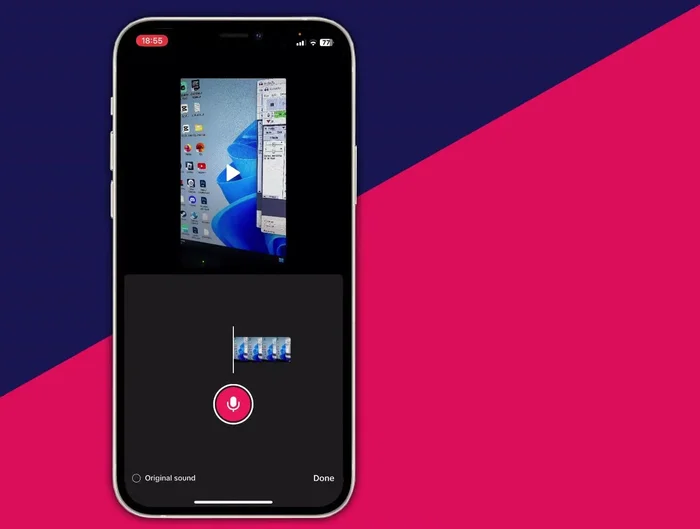 Rilasciare il pulsante del microfono al termine della registrazione