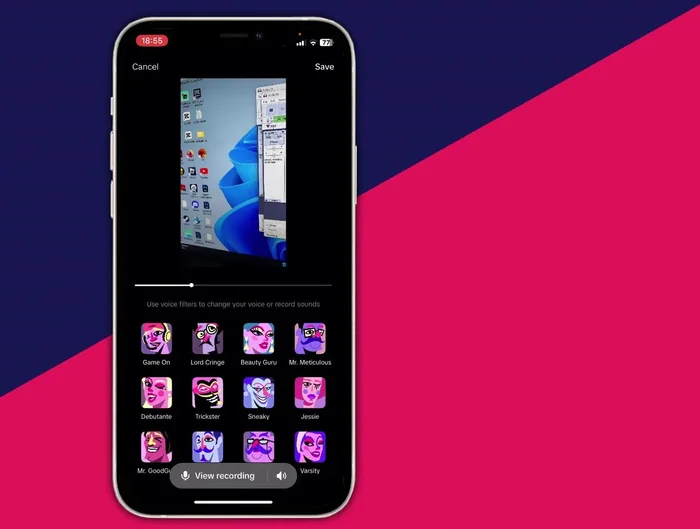 Premere "Fatto" per salvare la voce fuori campo