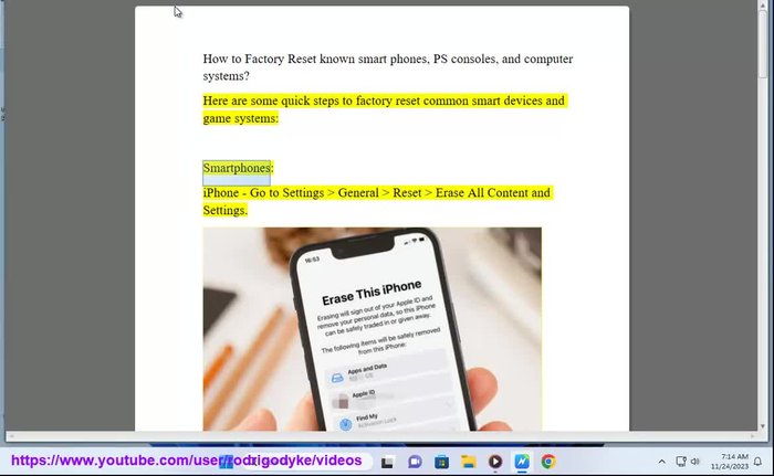 Smartphone Android: Tocca Impostazioni, Opzioni di ripristino del sistema, Cancella tutti i dati, Ripristino delle impostazioni di fabbrica.