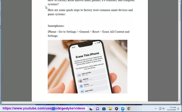 Smartphone Android: Tocca Impostazioni, Opzioni di ripristino del sistema, Cancella tutti i dati, Ripristino delle impostazioni di fabbrica.
