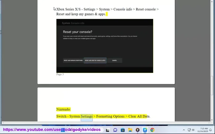 Nintendo Switch: Impostazioni di sistema, Opzioni di formattazione, Cancella tutti i dati.