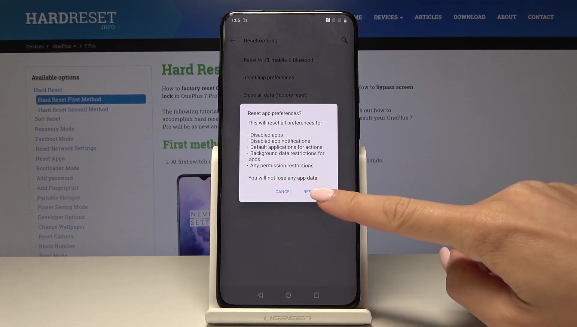 Ripristina Preferenze Up su OnePlus 7 Pro: Guida Rapida