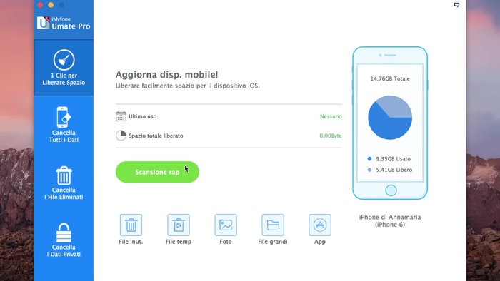 Collega il tuo iPhone al computer tramite cavo USB.
