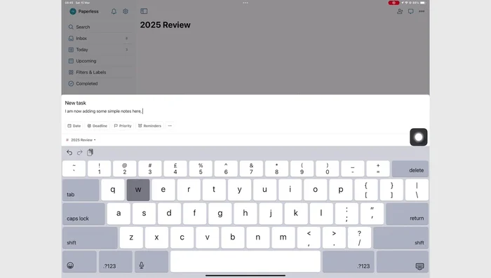 Analisi della gestione degli allegati: possibilità di allegare file fino a 100MB (PDF, zip, video, audio, immagini), sincronizzazione su più dispositivi.