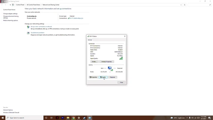 Disabilita e riabilita la connessione Wi-Fi.