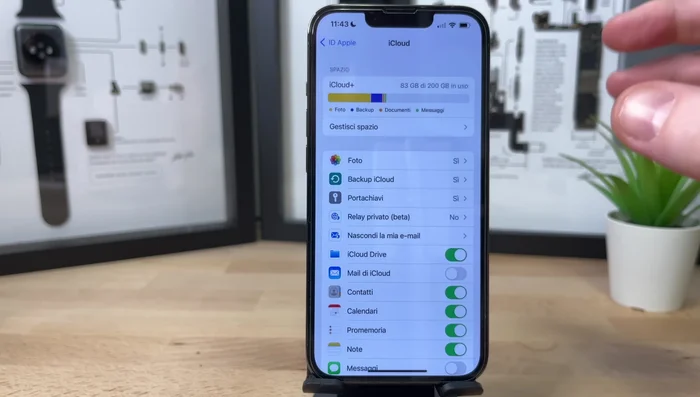 Gestire le app sincronizzate con iCloud: