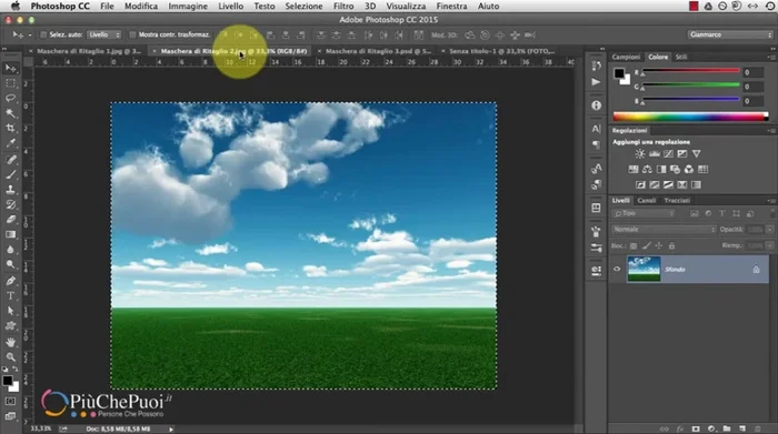 Copia l'immagine che vuoi utilizzare come sfondo.