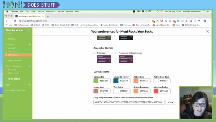 Utilizza la tavolozza dei colori integrata per selezionare le tonalità desiderate.