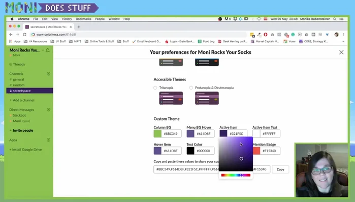 Utilizza la tavolozza dei colori integrata per selezionare le tonalità desiderate.