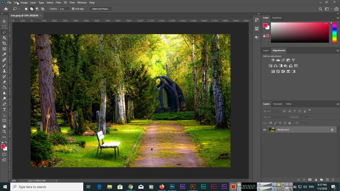Apri l'immagine in Photoshop.