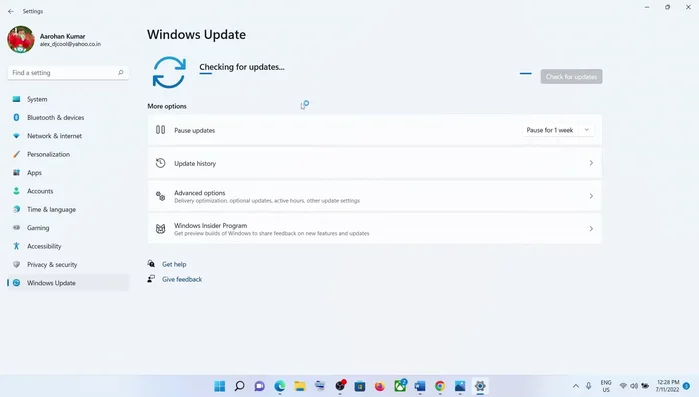 Riavviare il computer dopo aver installato tutti gli aggiornamenti.