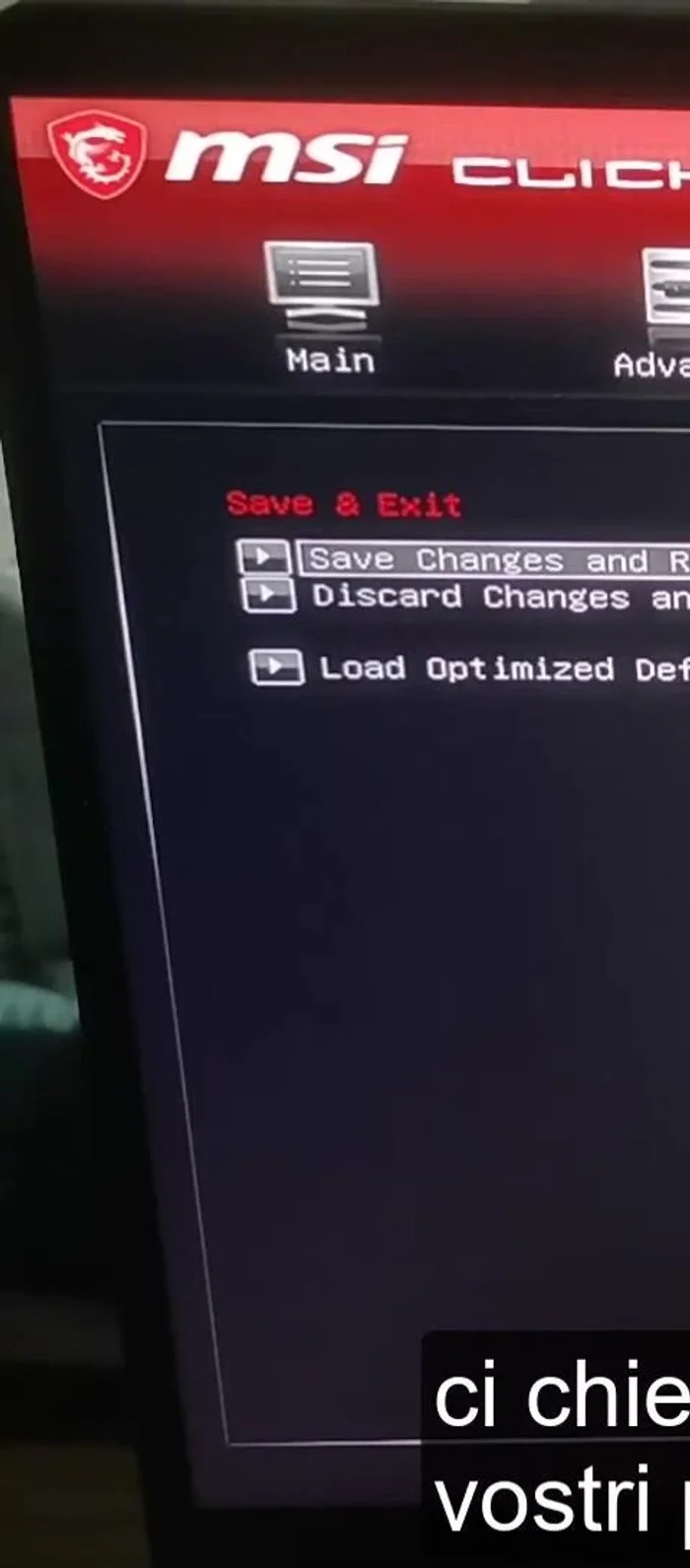 Salvare le modifiche nel BIOS e riavviare.