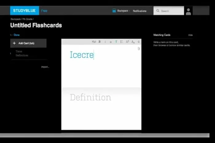 Scrivi una definizione chiara e concisa nella sezione inferiore.
